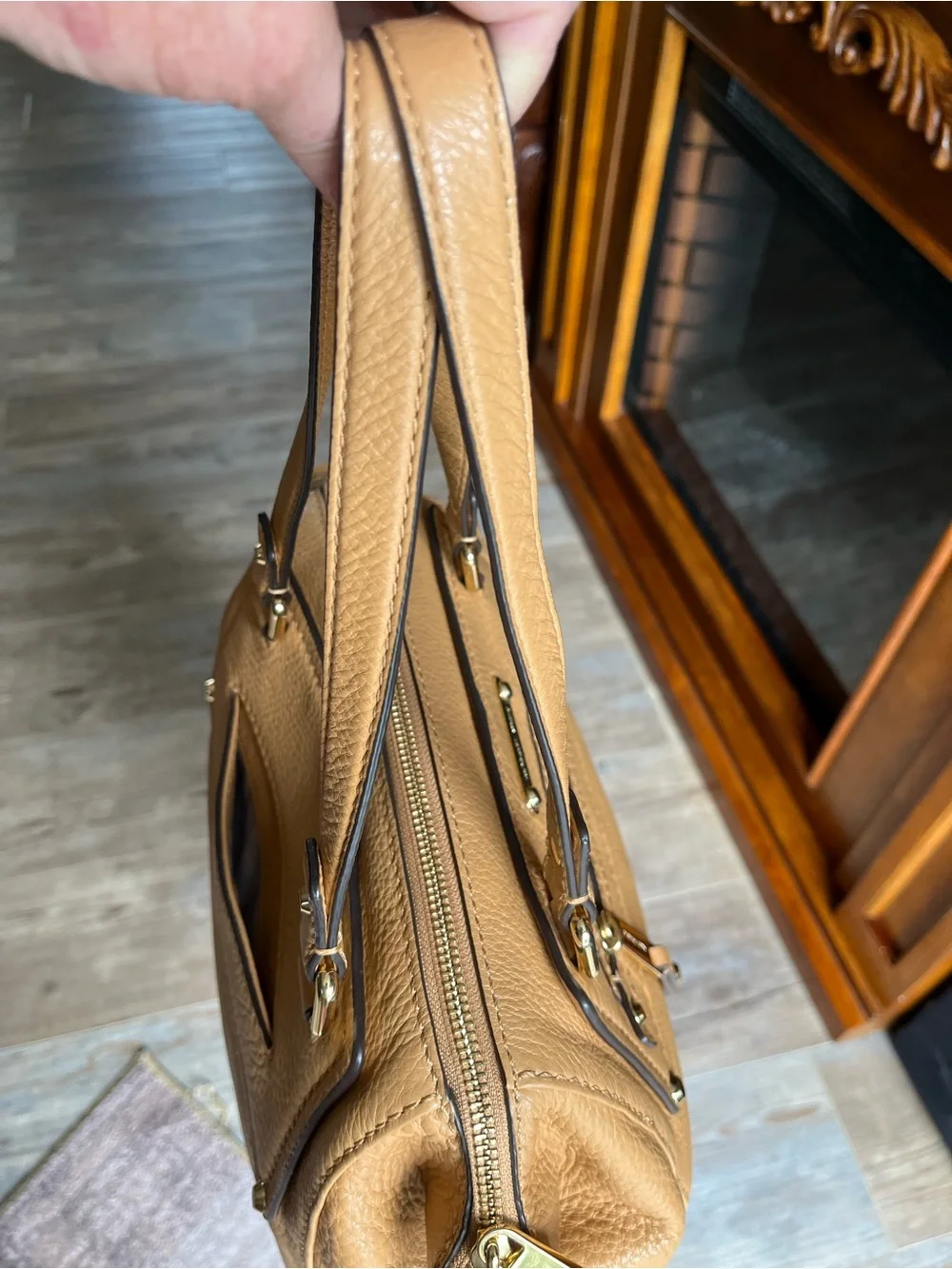 Michael Kors Gilmore Medium East West Pebbled Leather Satchel